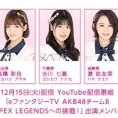 12月15日(火)配信、YouTube配信番組「eファンタジーTV」に、髙橋彩音、吉川七瀬、濵咲友菜が出演！